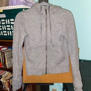 Grey lululemon hoodie zip up sweatshirt